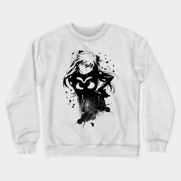 Girl Abstract - Black color Crewneck Sweatshirt by Scailaret